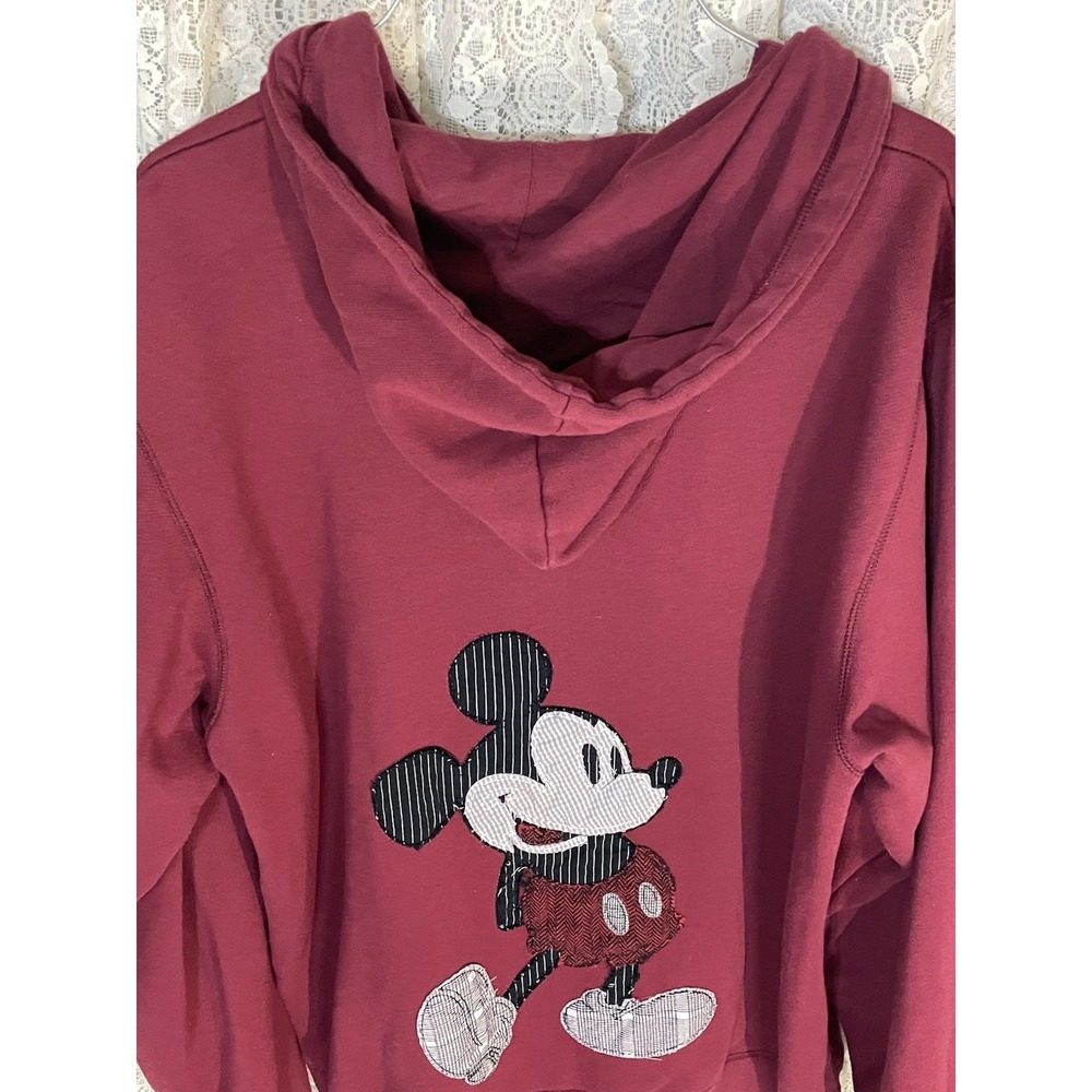 Disney Maroon Full-Zip Hooded Sweatshirt